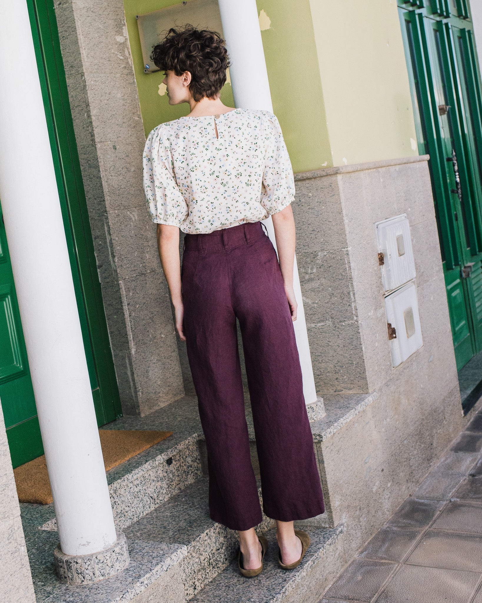 SARAH fit and flare pants - notPERFECTLINEN