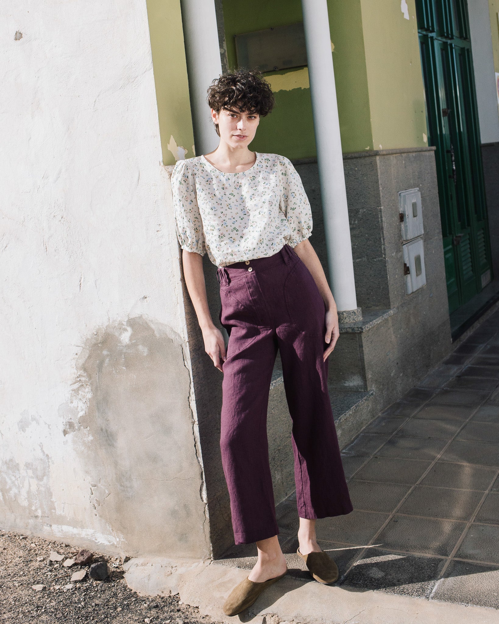 SARAH fit and flare pants - notPERFECTLINEN