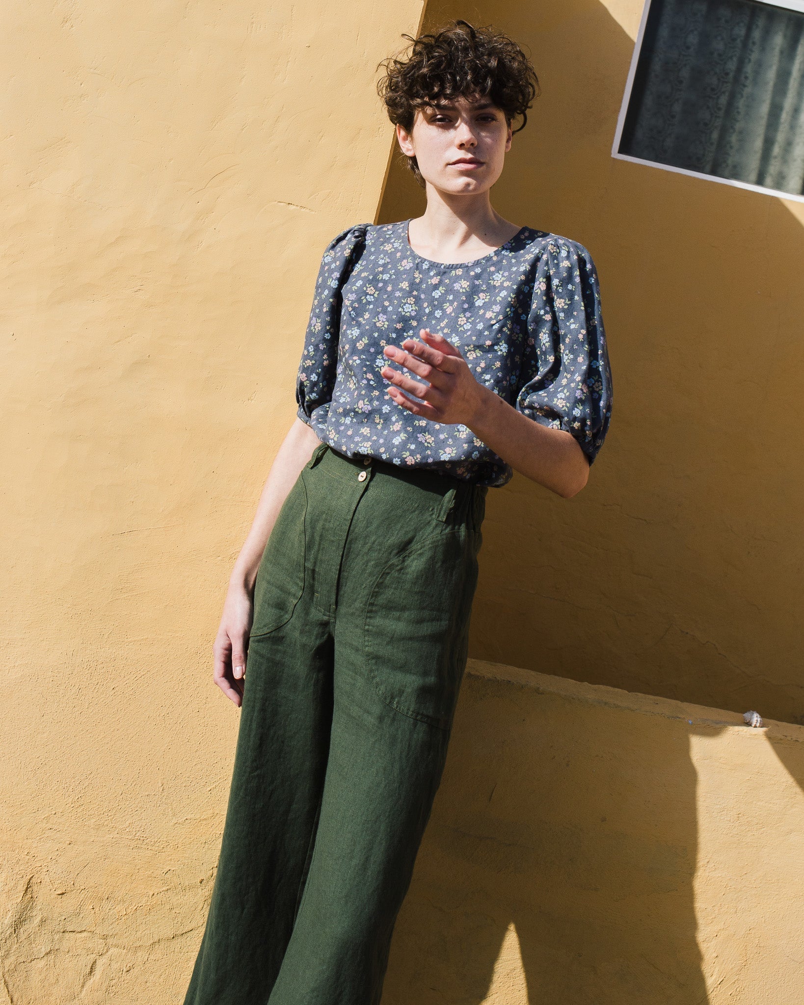 SARAH fit and flare pants - notPERFECTLINEN