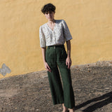 ISLA elbow sleeve linen shirt - notperfectlinen