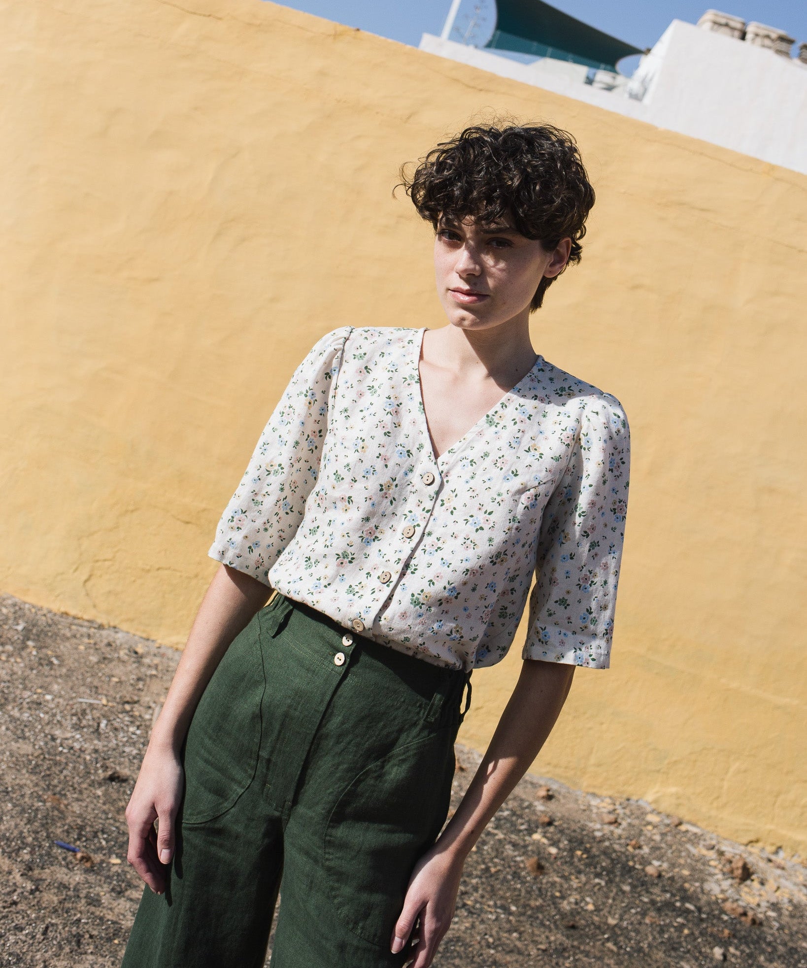 SARAH fit and flare pants - notPERFECTLINEN