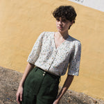 ISLA elbow sleeve linen shirt - notperfectlinen