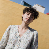 ISLA elbow sleeve top linen - notperfectlinen