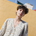 ISLA elbow sleeve top linen - notperfectlinen