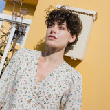 ISLA elbow sleeve top linen - notperfectlinen