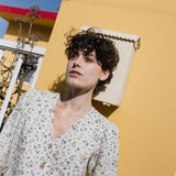 ISLA elbow sleeve top linen - notperfectlinen