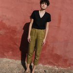 YAMBA cropped linen pants - notPERFECTLINEN