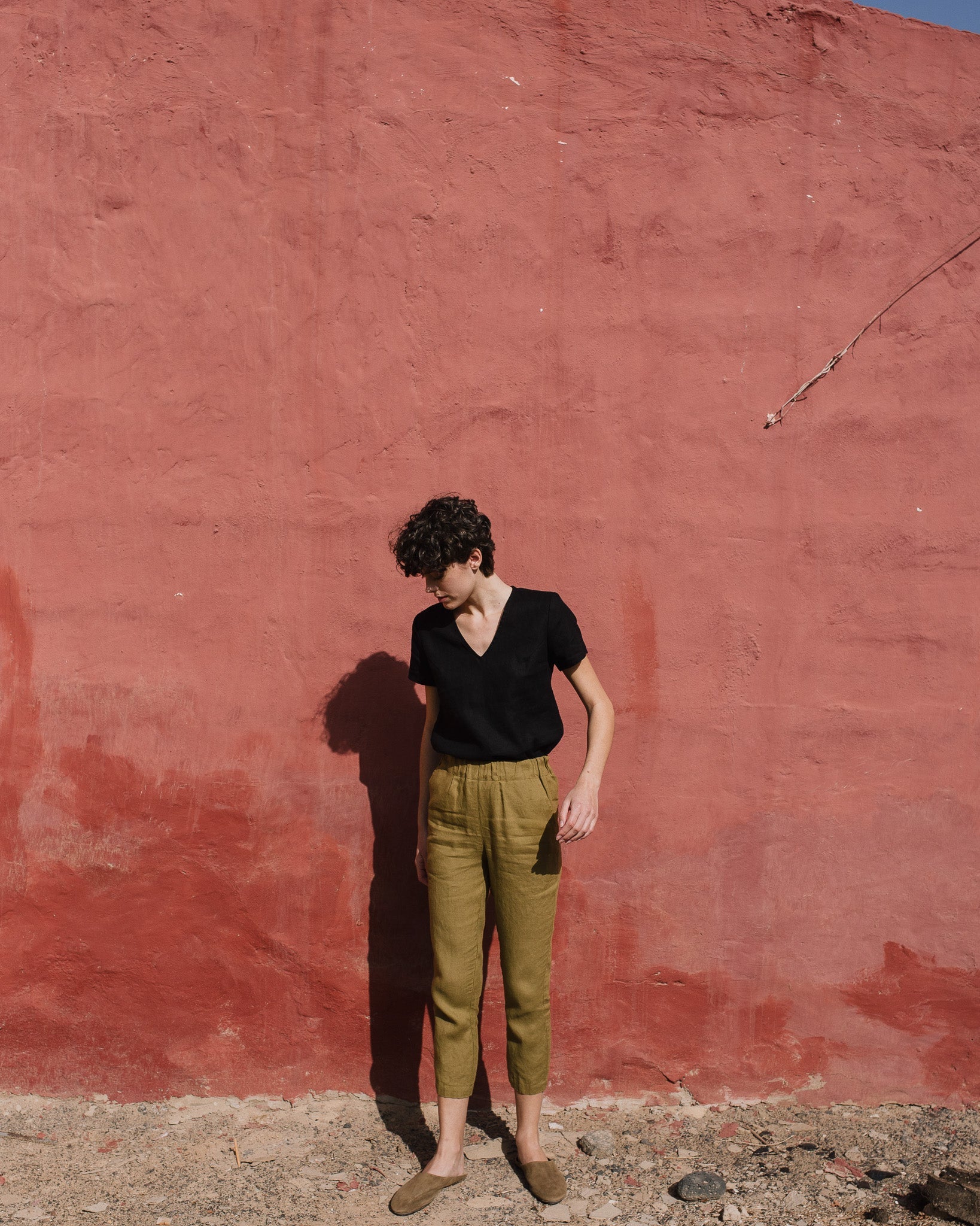 YAMBA cropped linen pants - notPERFECTLINEN