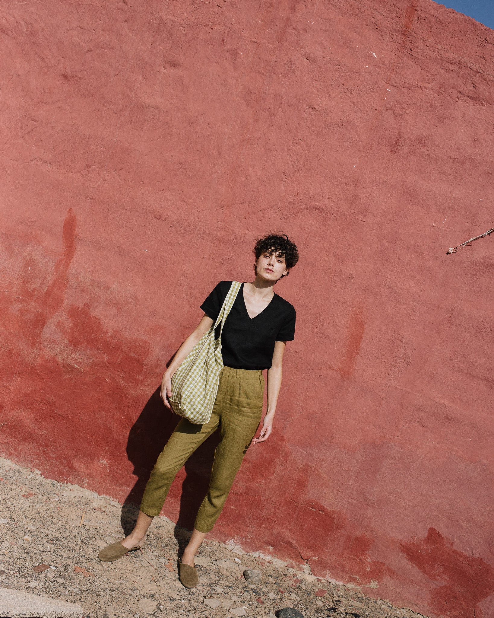 YAMBA cropped linen pants - notPERFECTLINEN