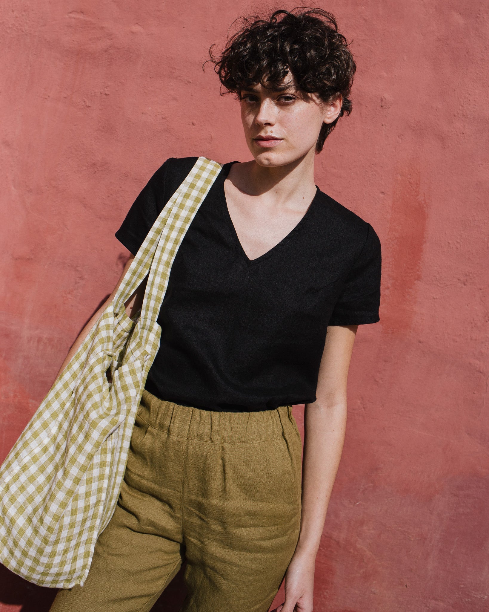 YAMBA cropped linen pants - notPERFECTLINEN