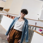 MORCOTE high-waisted linen shorts - notperfectlinen