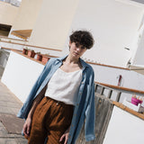 MORCOTE high-waisted linen shorts - notperfectlinen