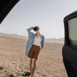 MORCOTE high-waisted linen shorts - notperfectlinen