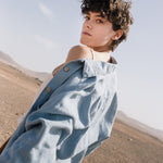 LIVORNO-2 oversized linen collar shirt - notperfectlinen