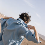 LIVORNO-2 oversized linen collar shirt - notperfectlinen