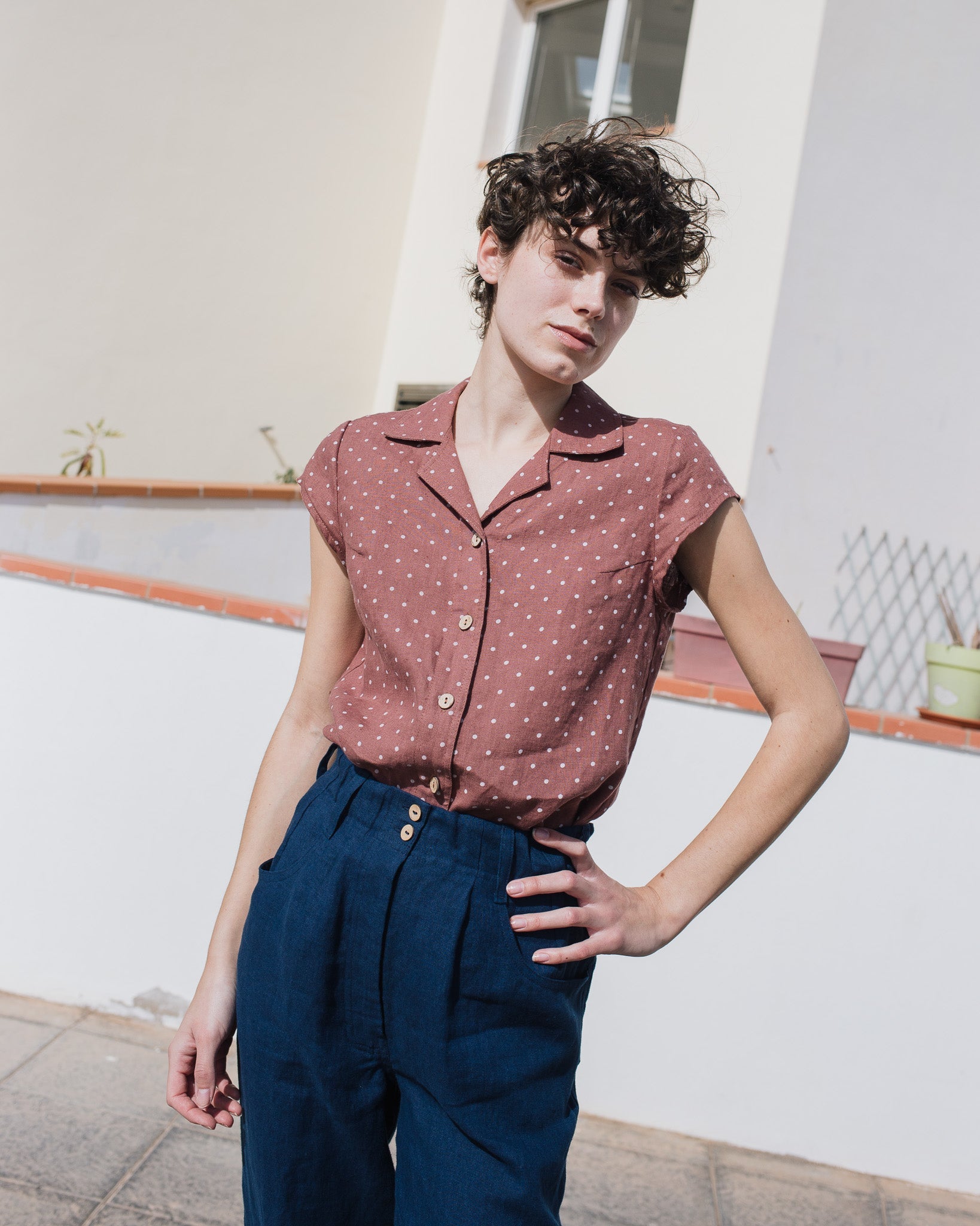 NOOSA collar linen shirt - notperfectlinen