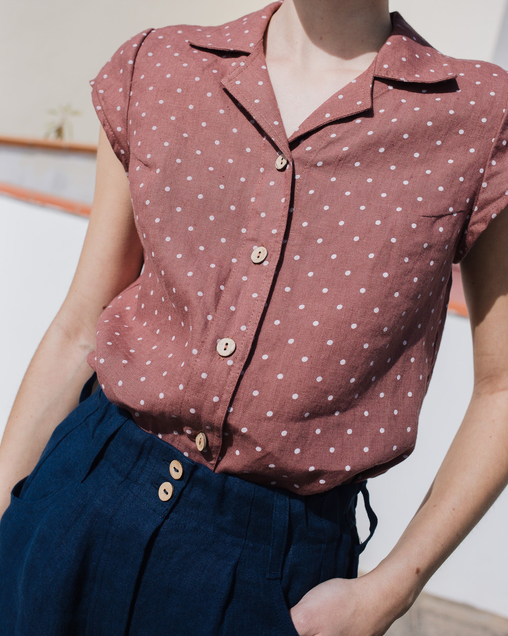 DOOLIN high-waisted linen pants - notperfectlinen