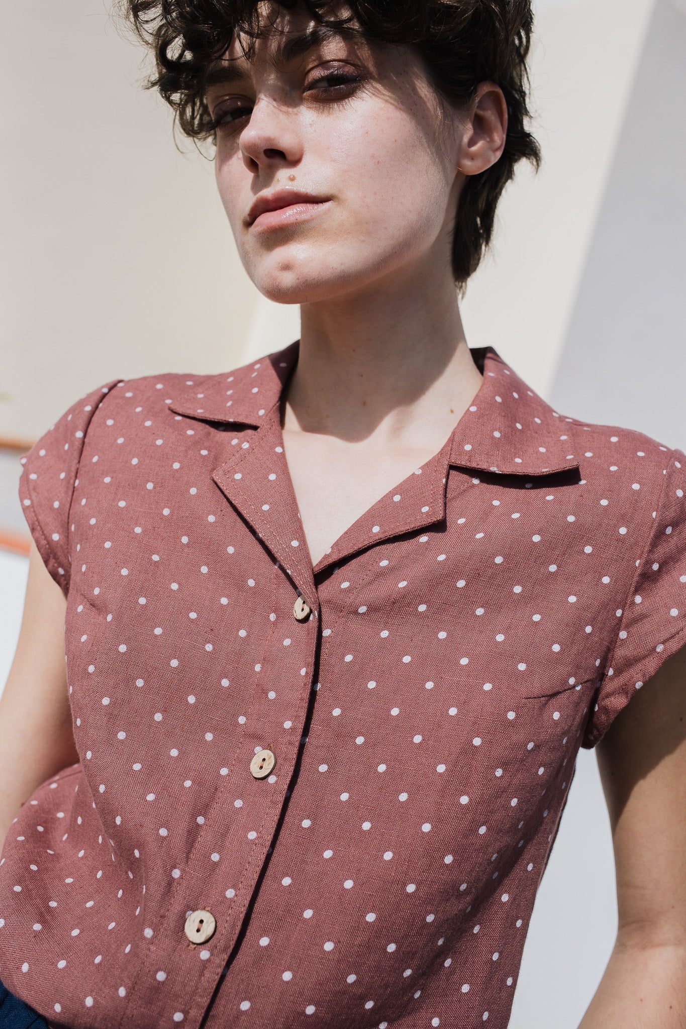 NOOSA collar linen shirt - notperfectlinen
