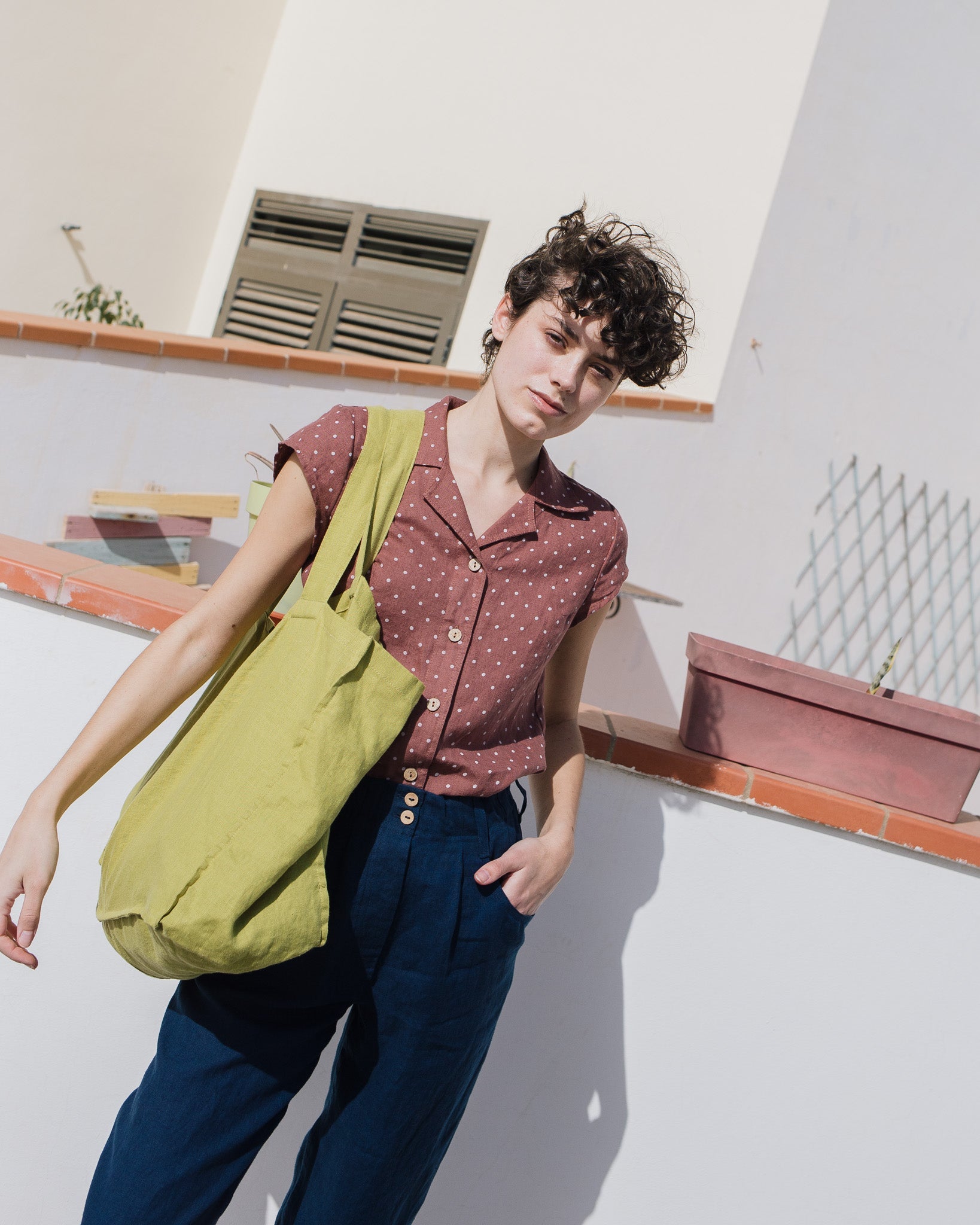 NOOSA collar linen shirt - notperfectlinen