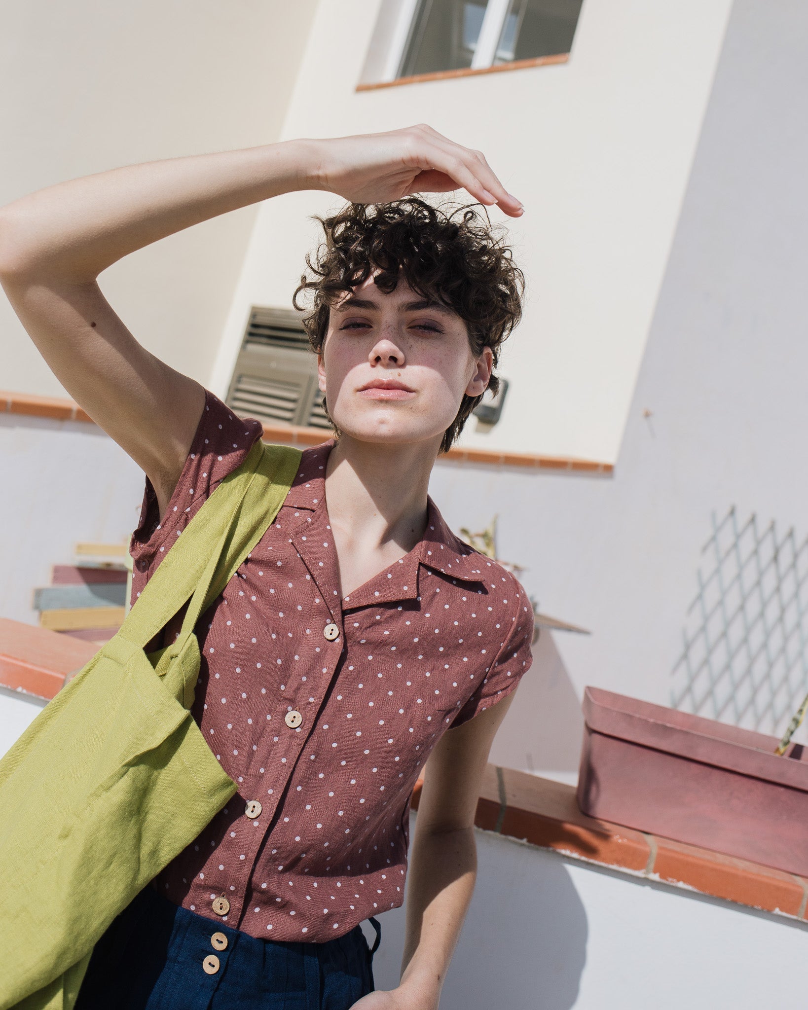 NOOSA collar linen shirt - notperfectlinen