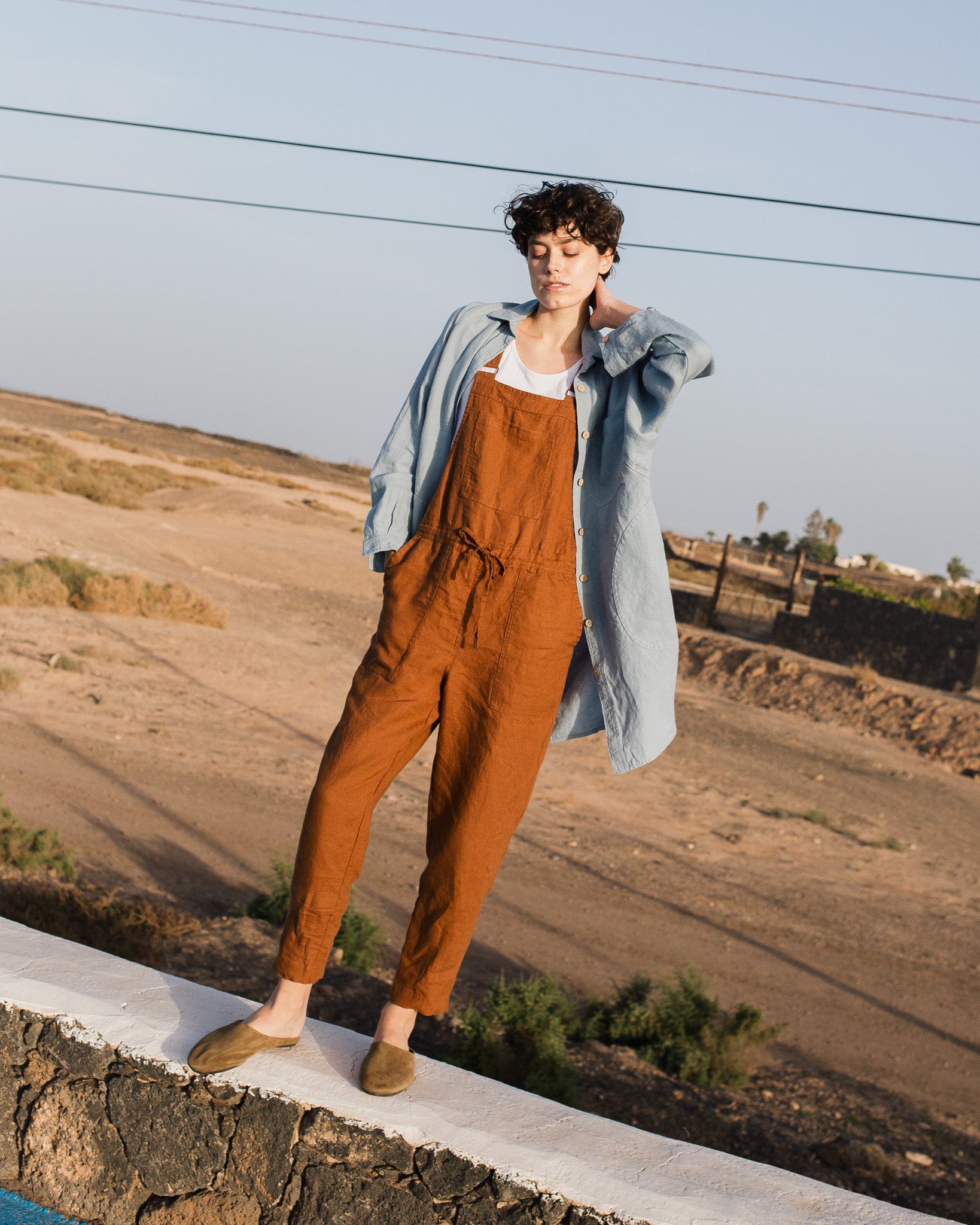 EVEREST linen jumpsuit - notperfectlinen