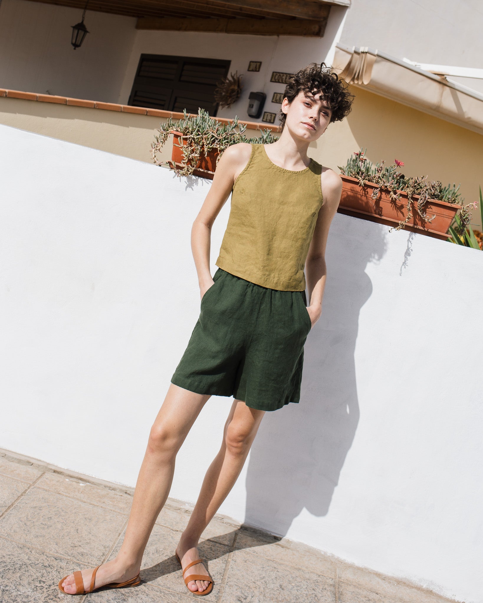 MAIN casual linen shorts - notperfectlinen