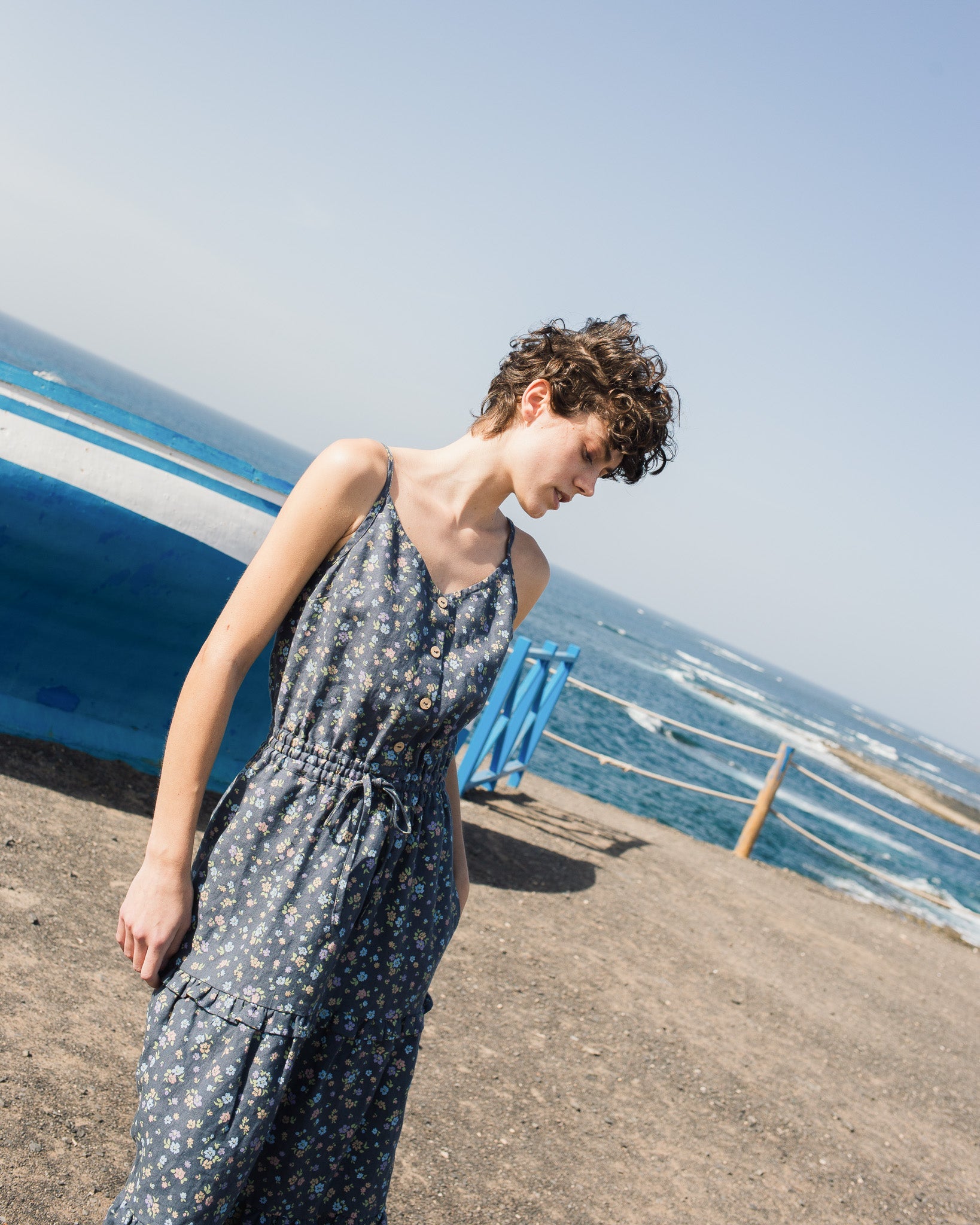 JULIETTE tiered slip linen dress - notperfectlinen