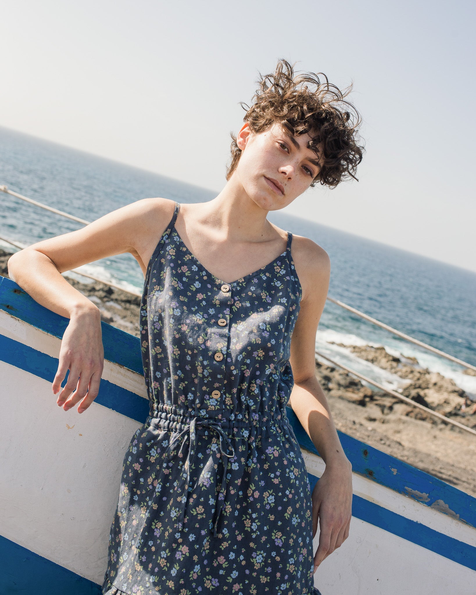 JULIETTE tiered slip linen dress - notperfectlinen