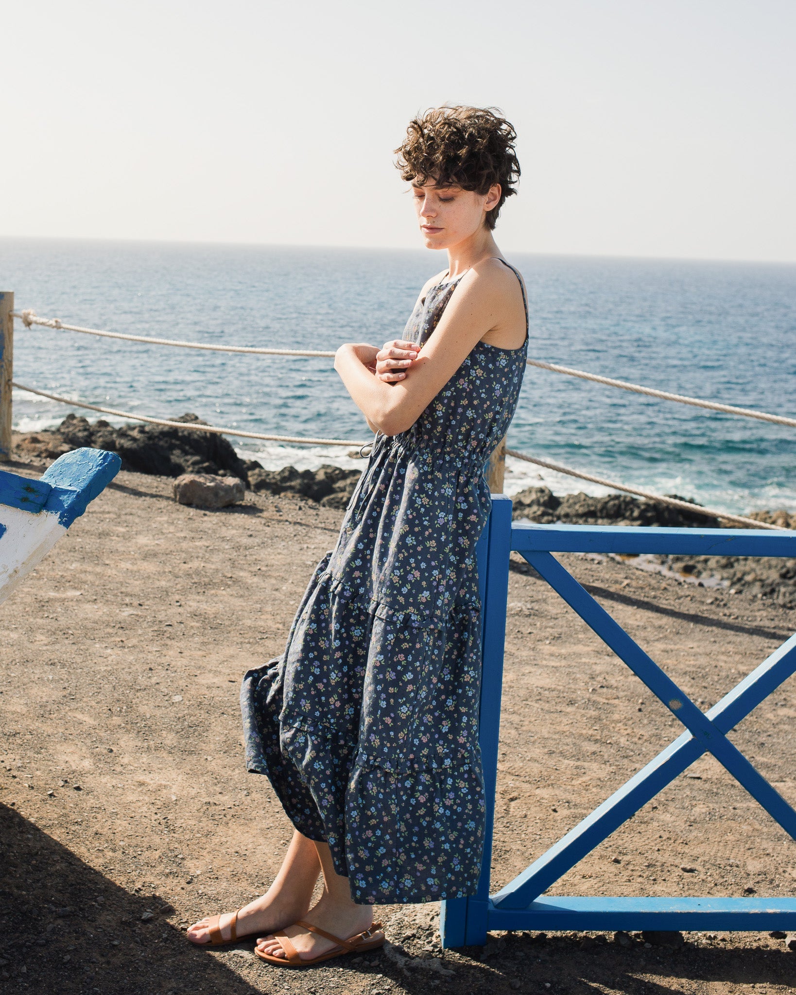 JULIETTE tiered slip linen dress - notperfectlinen