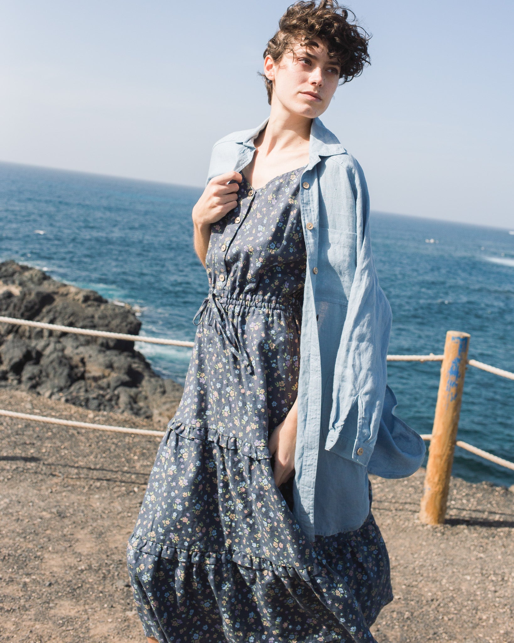 JULIETTE tiered slip linen dress - notperfectlinen