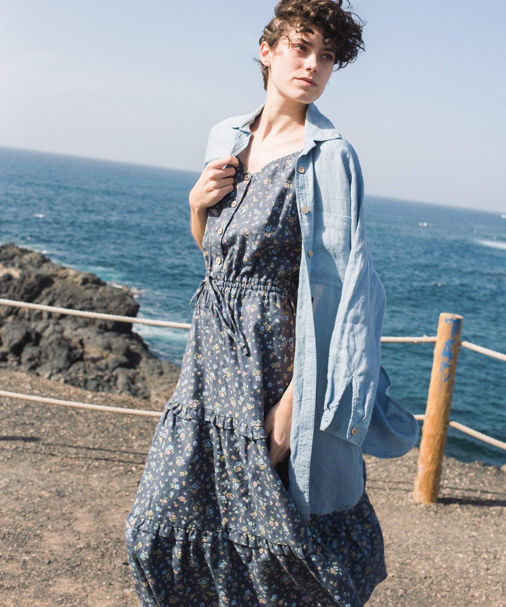 JULIETTE tiered slip linen dress - notperfectlinen