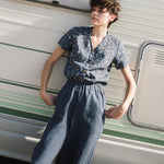 GETTY front snaps linen top - notperfectlinen