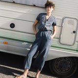 GETTY front snaps linen top - notperfectlinen