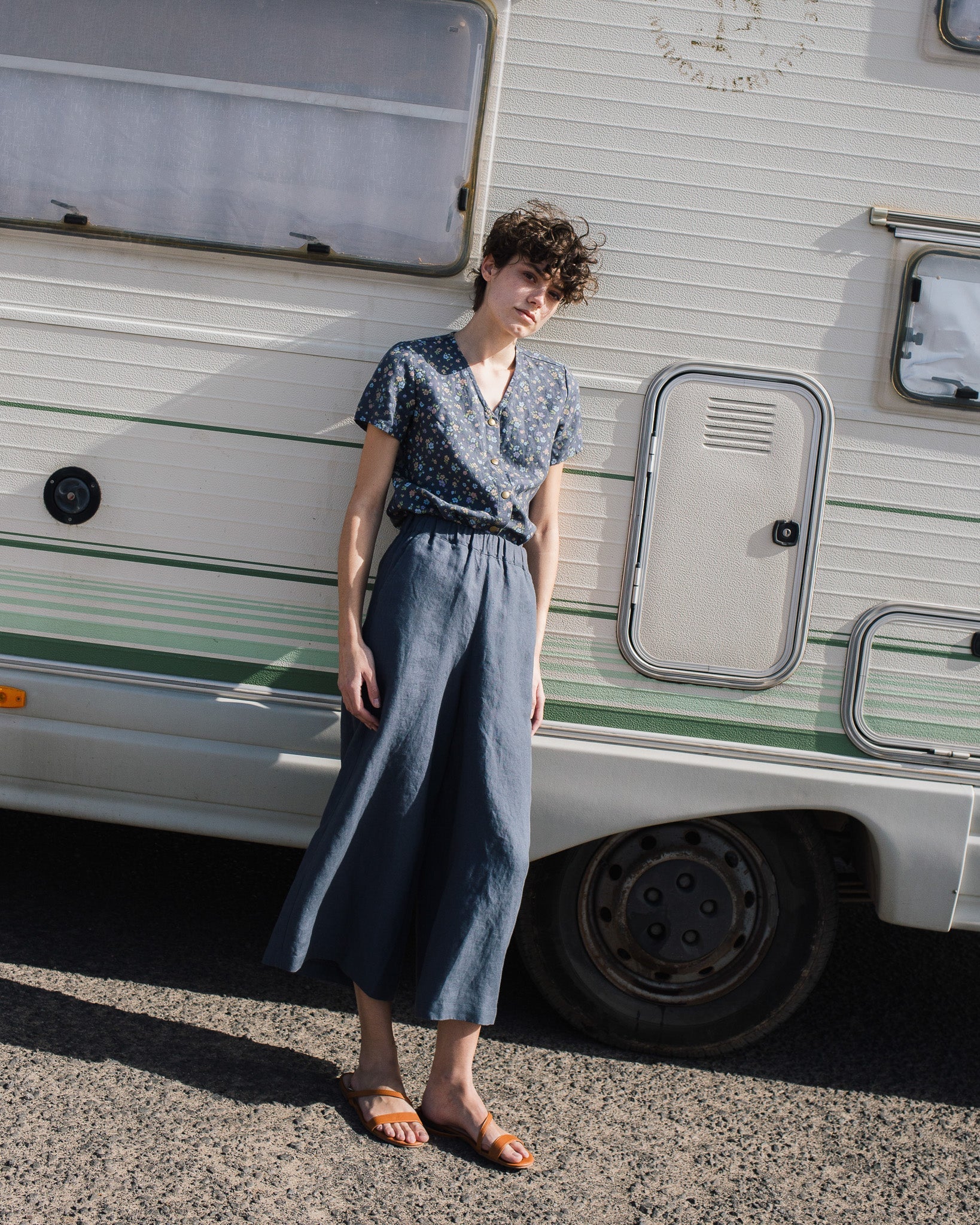 Maxi WELS wide leg linen pants - notperfectlinen