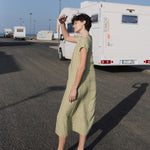 CHORA maxi button-down linen dress - notperfectlinen