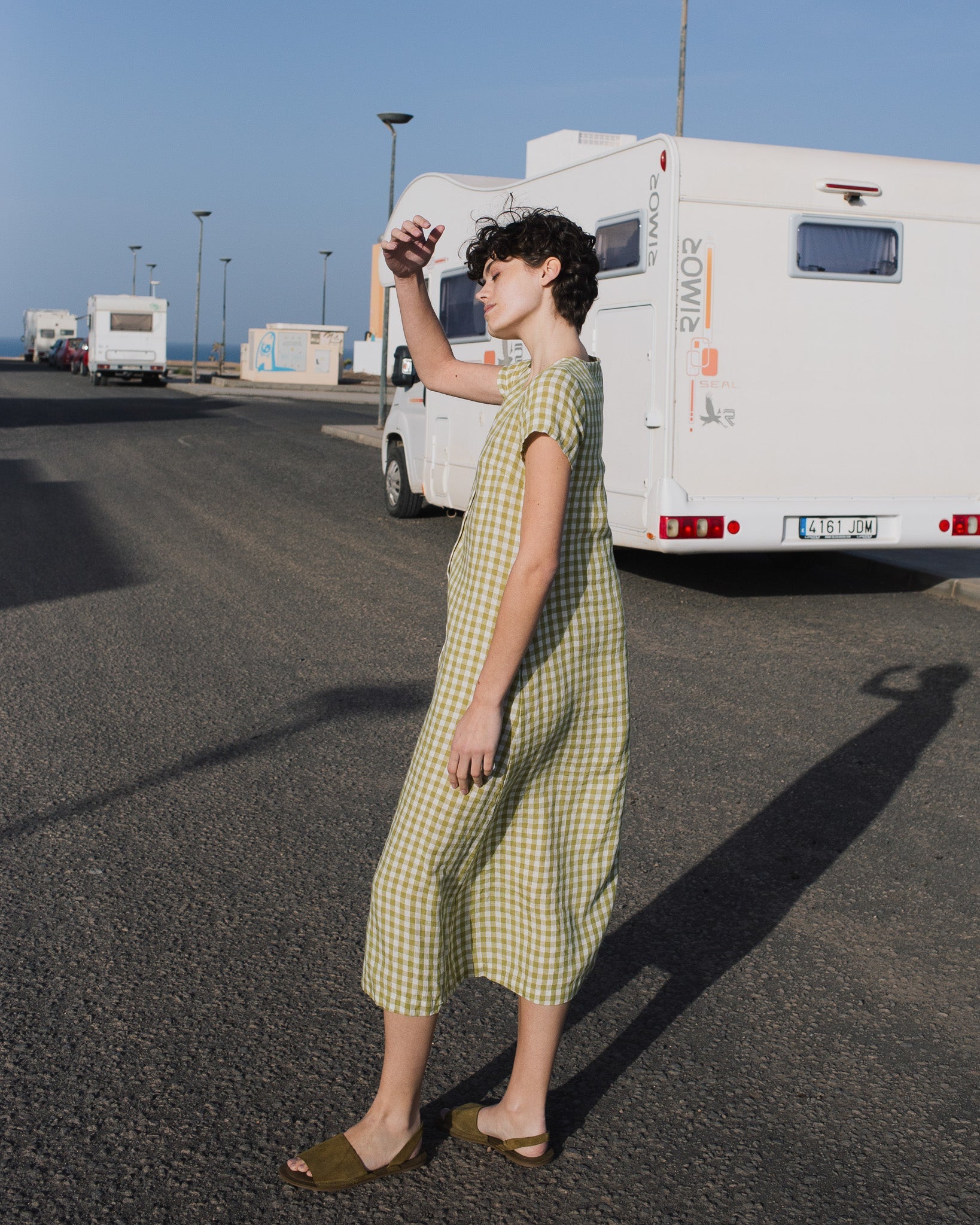 CHORA maxi button-down linen dress - notperfectlinen