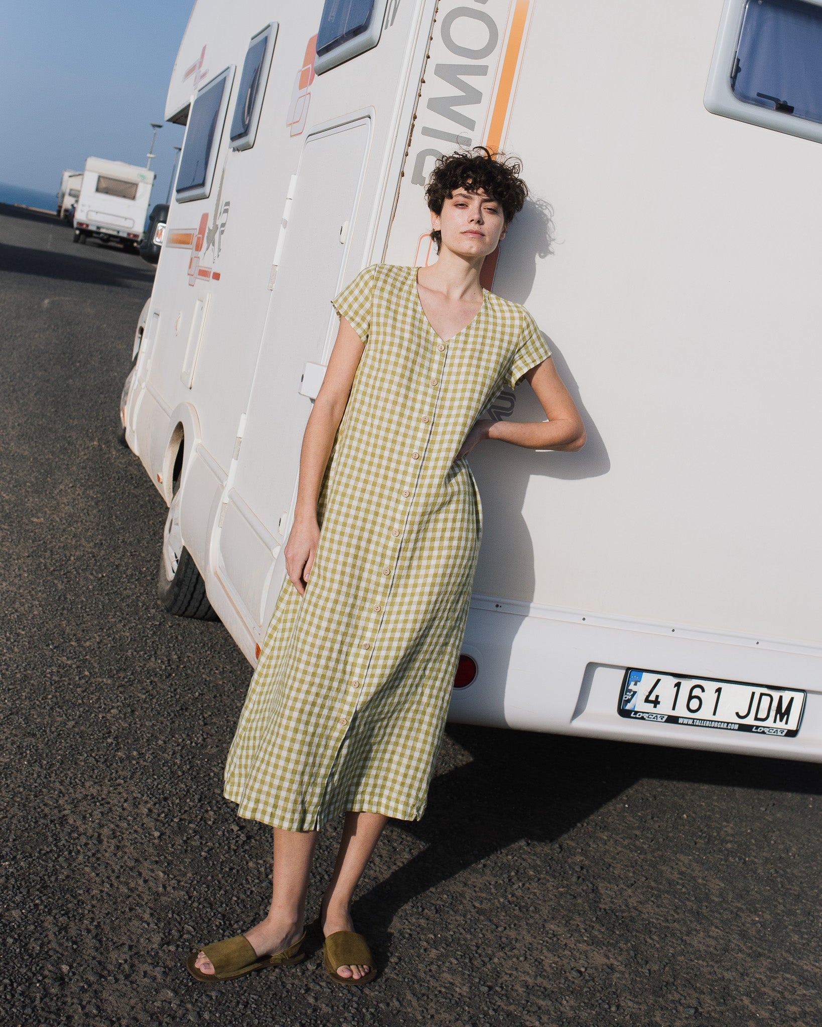 CHORA maxi button-down linen dress - notperfectlinen