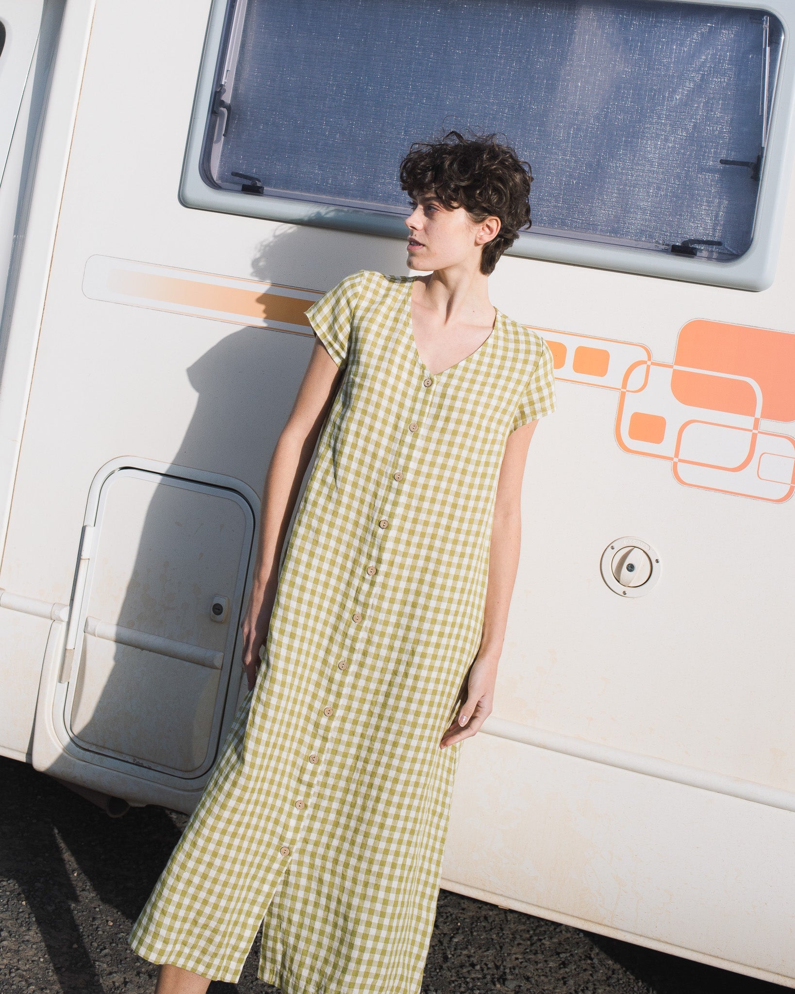 CHORA maxi button-down linen dress - notperfectlinen