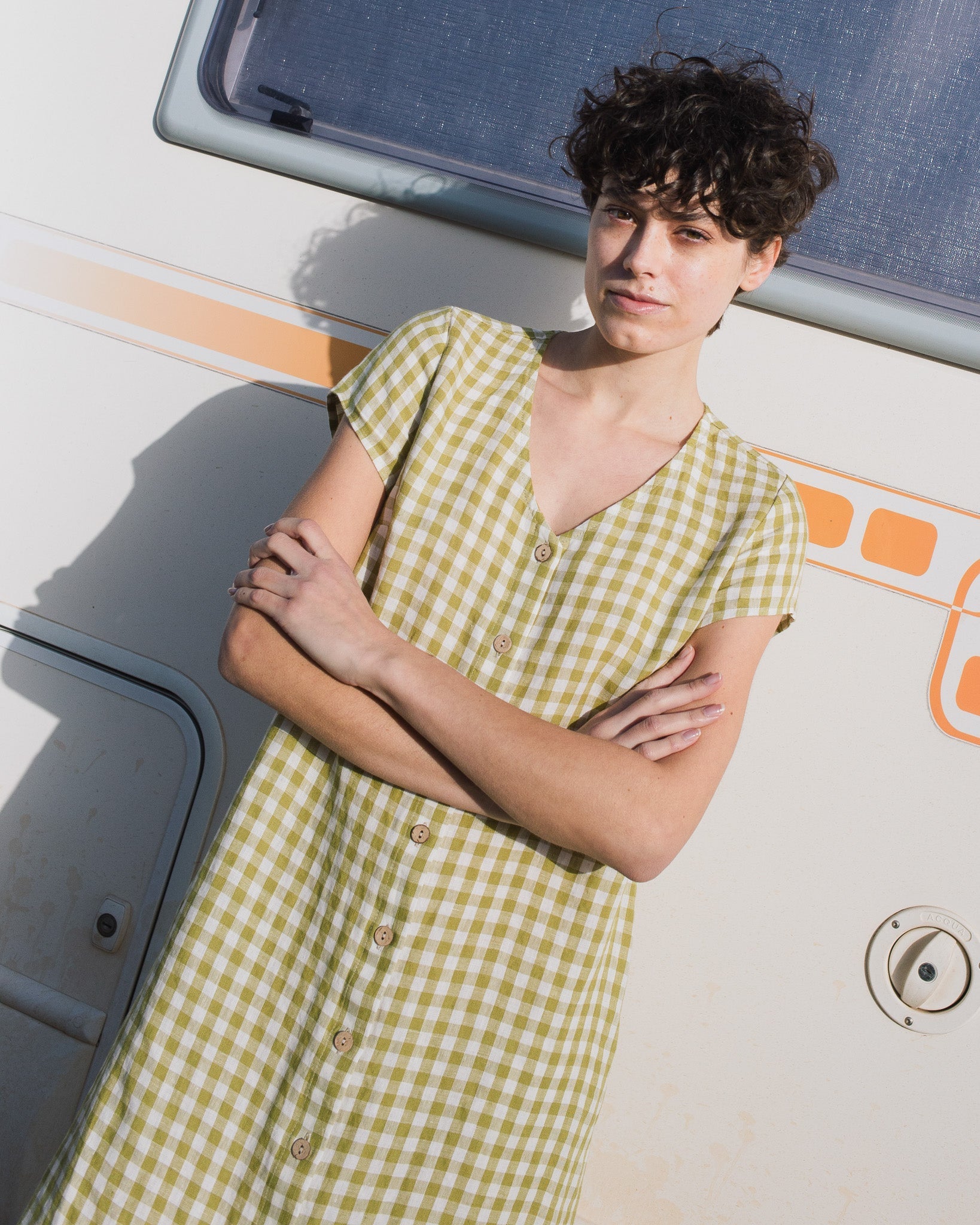 CHORA maxi button-down linen dress - notperfectlinen
