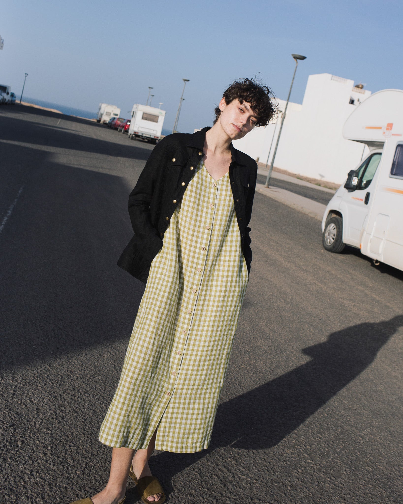 CHORA maxi button-down linen dress - notperfectlinen