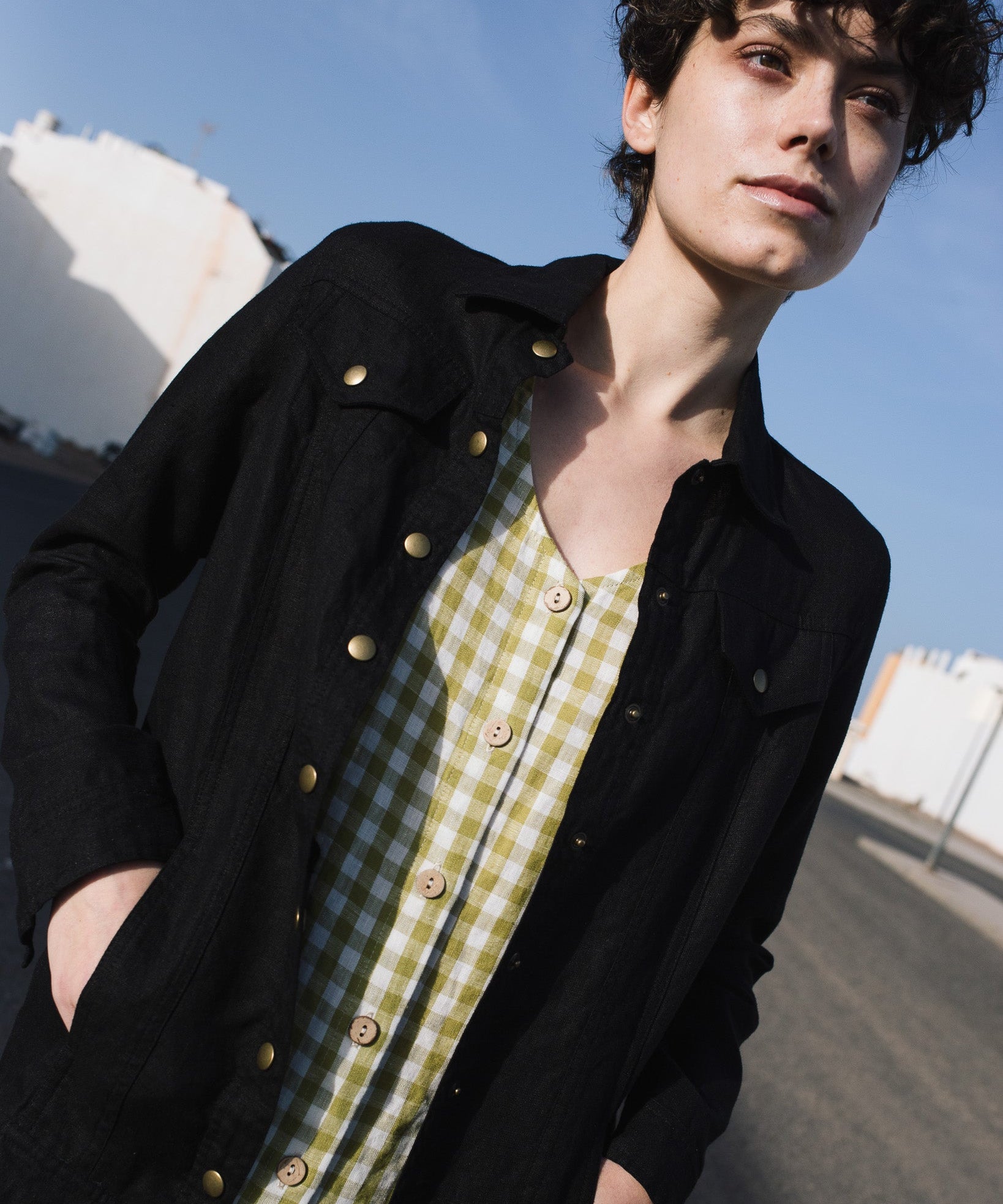 CALICO-2 linen jacket - notperfectlinen