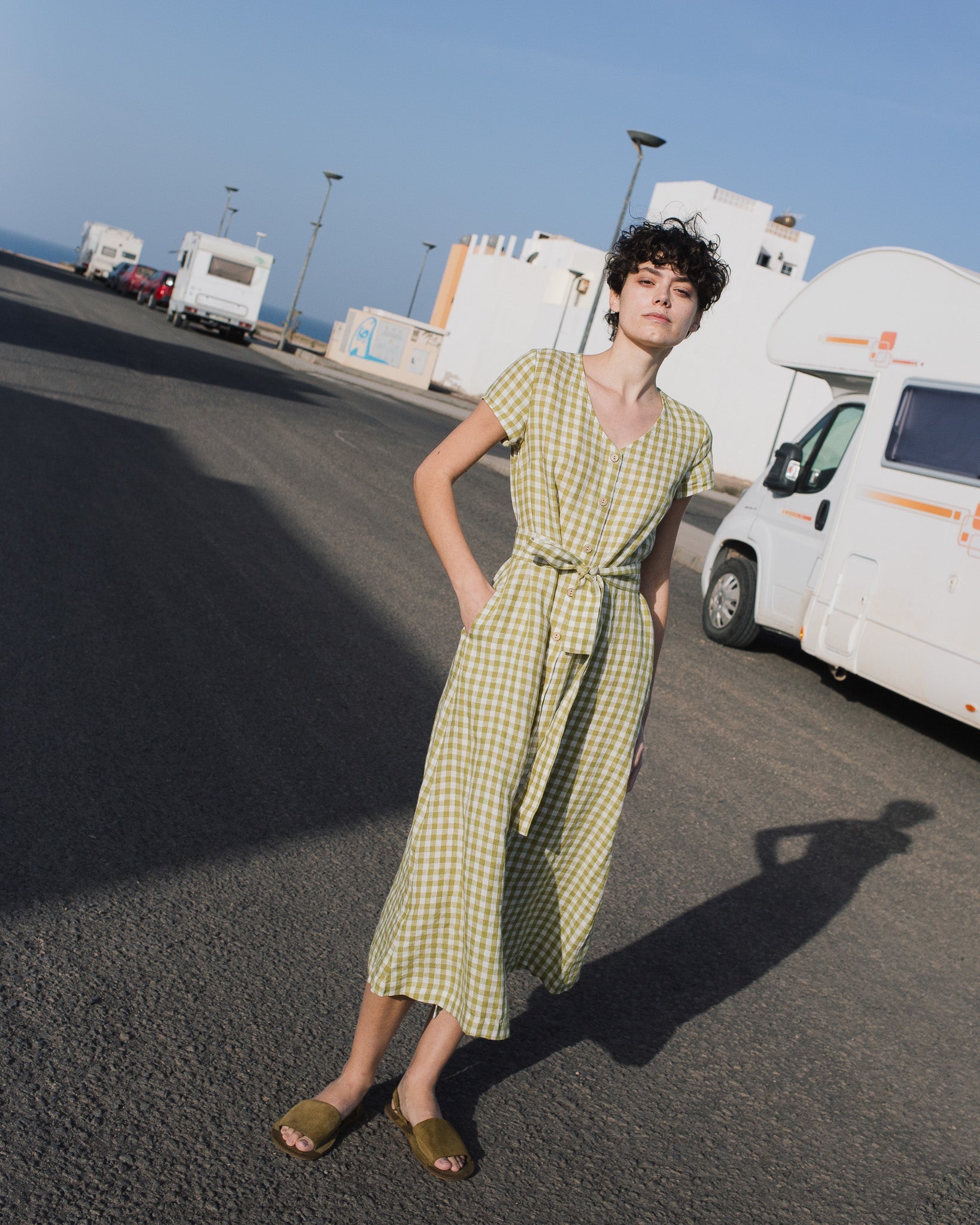 CHORA maxi button-down linen dress - notperfectlinen