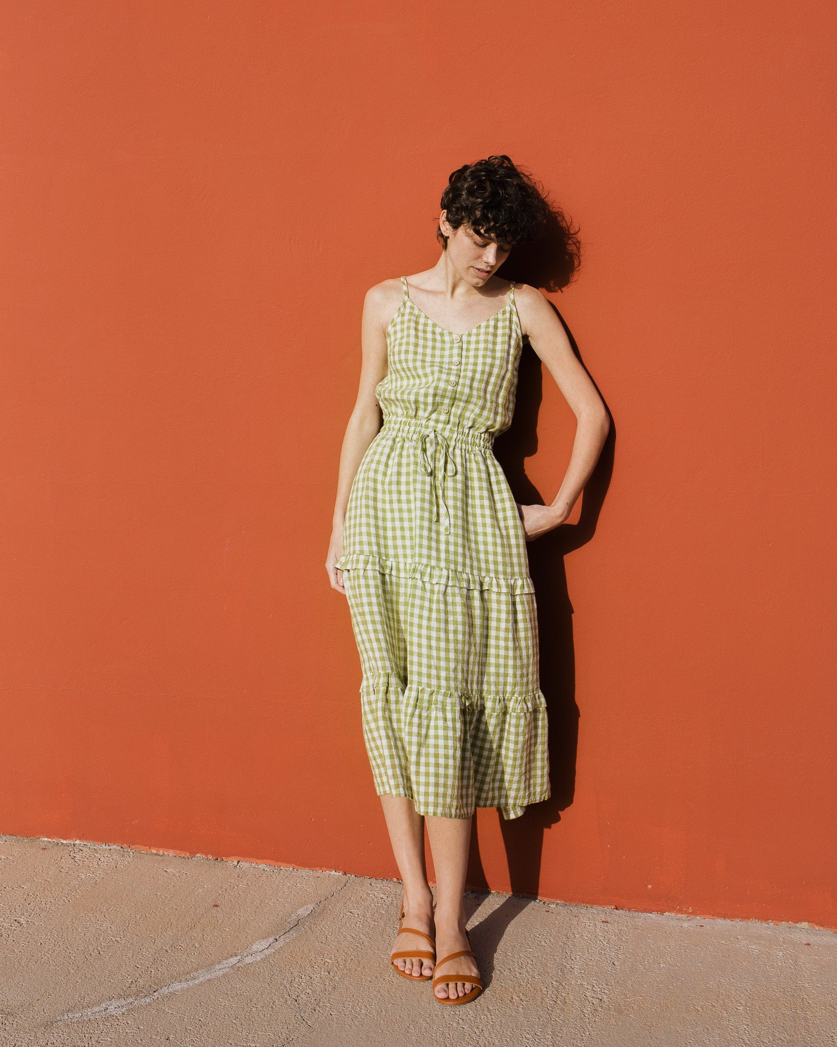 JULIETTE tiered slip linen dress - notperfectlinen