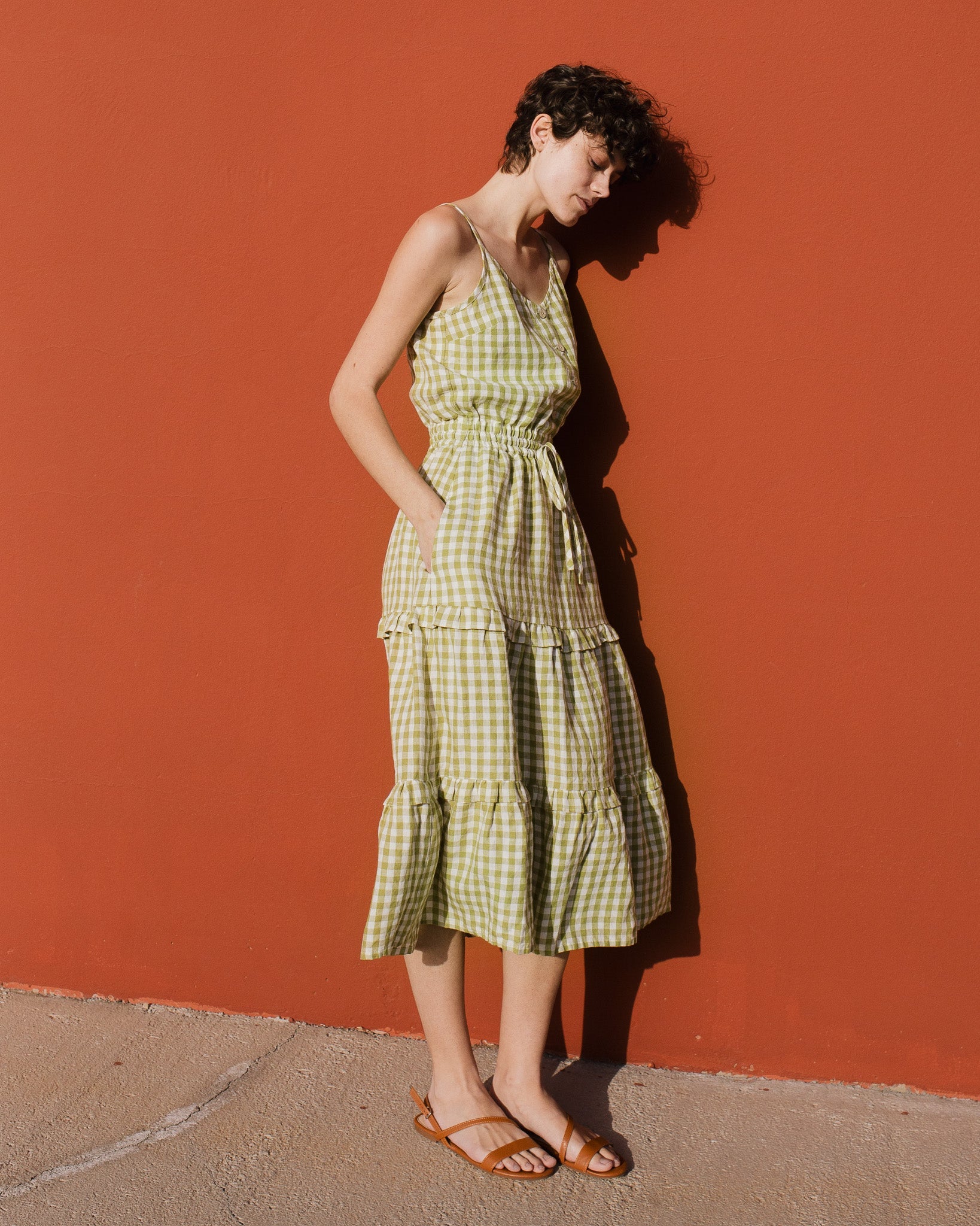 JULIETTE tiered slip linen dress - notperfectlinen