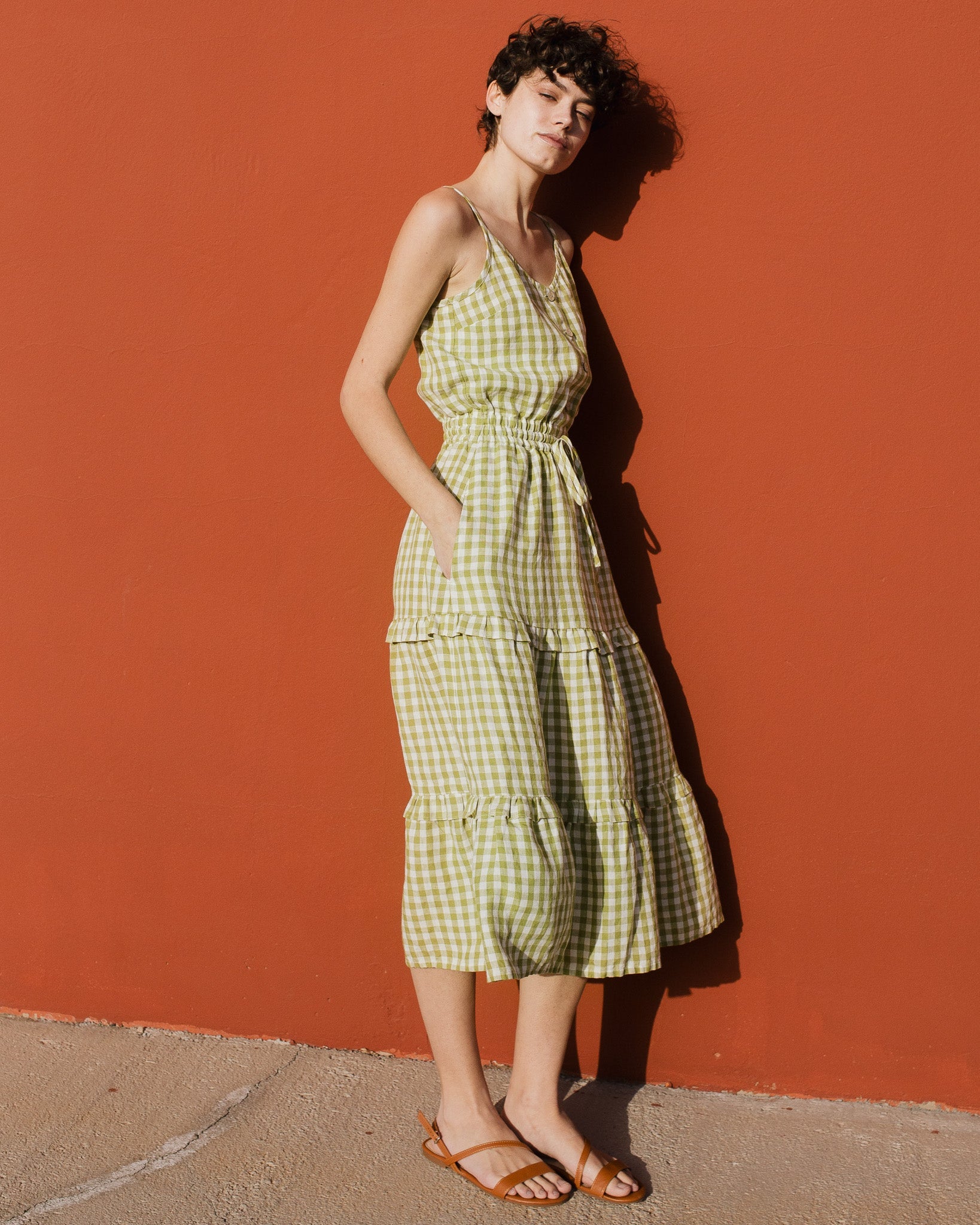 JULIETTE tiered slip linen dress - notperfectlinen