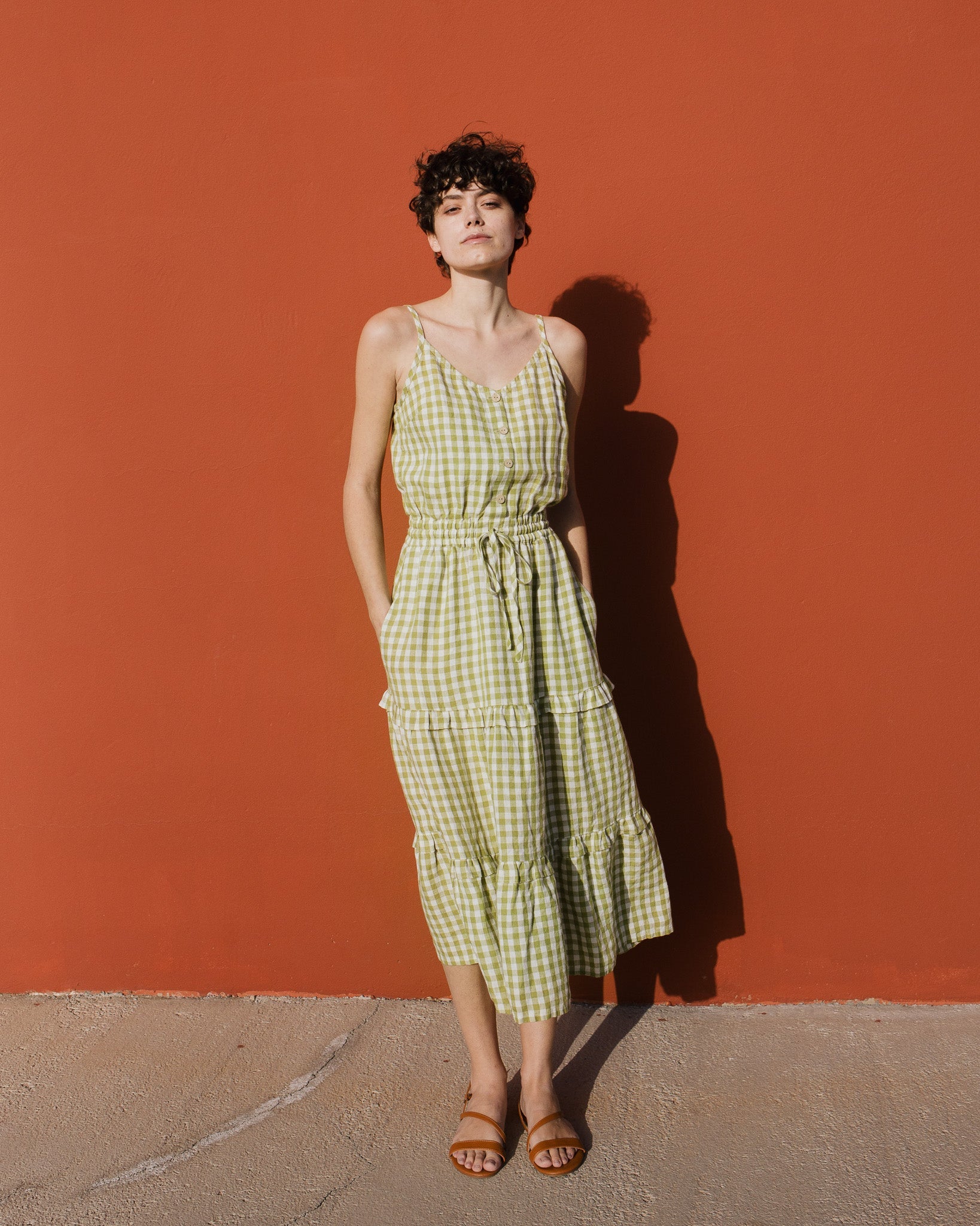 JULIETTE tiered slip linen dress - notperfectlinen