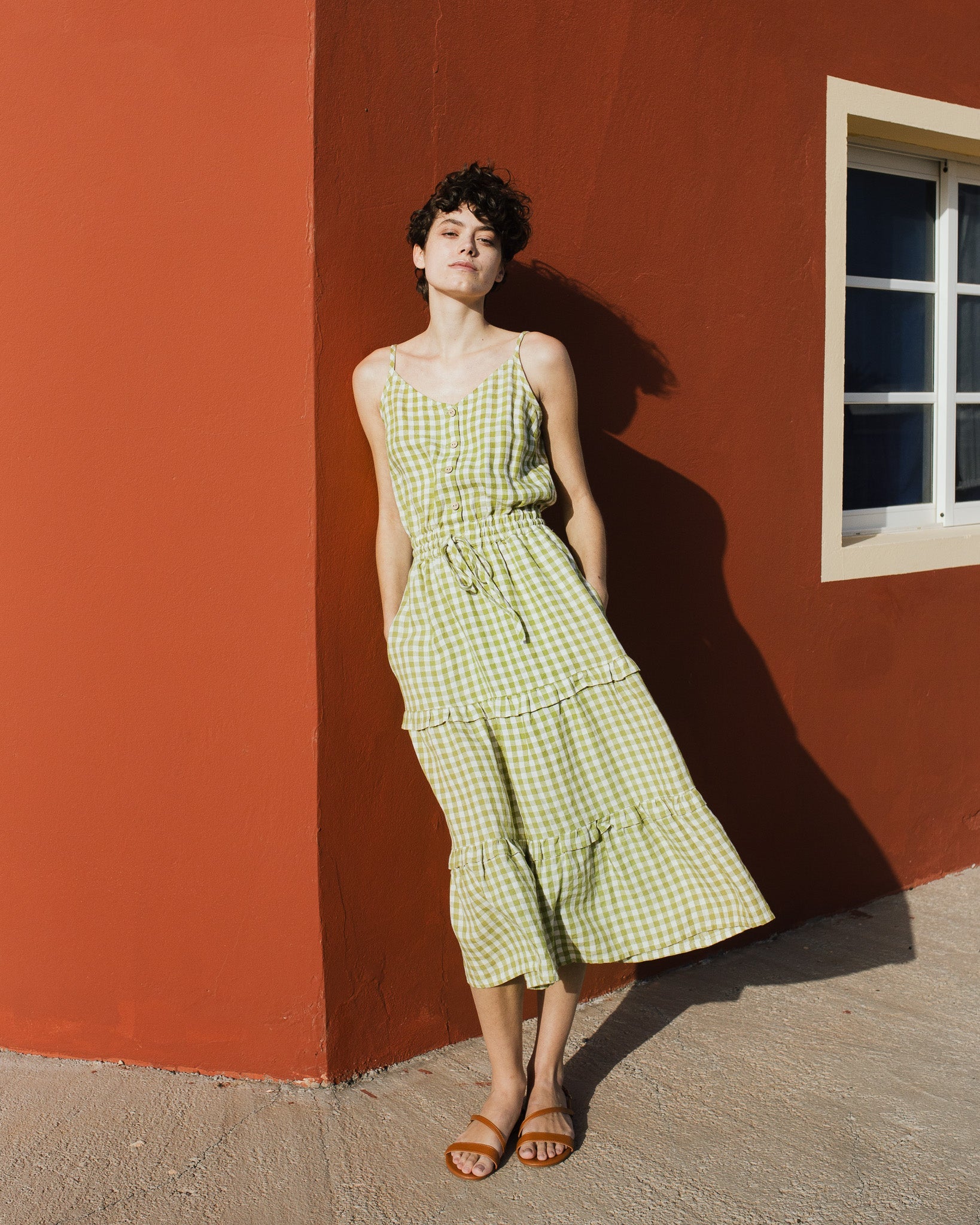 JULIETTE tiered slip linen dress - notperfectlinen