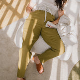 DOOLIN high-waisted linen pants