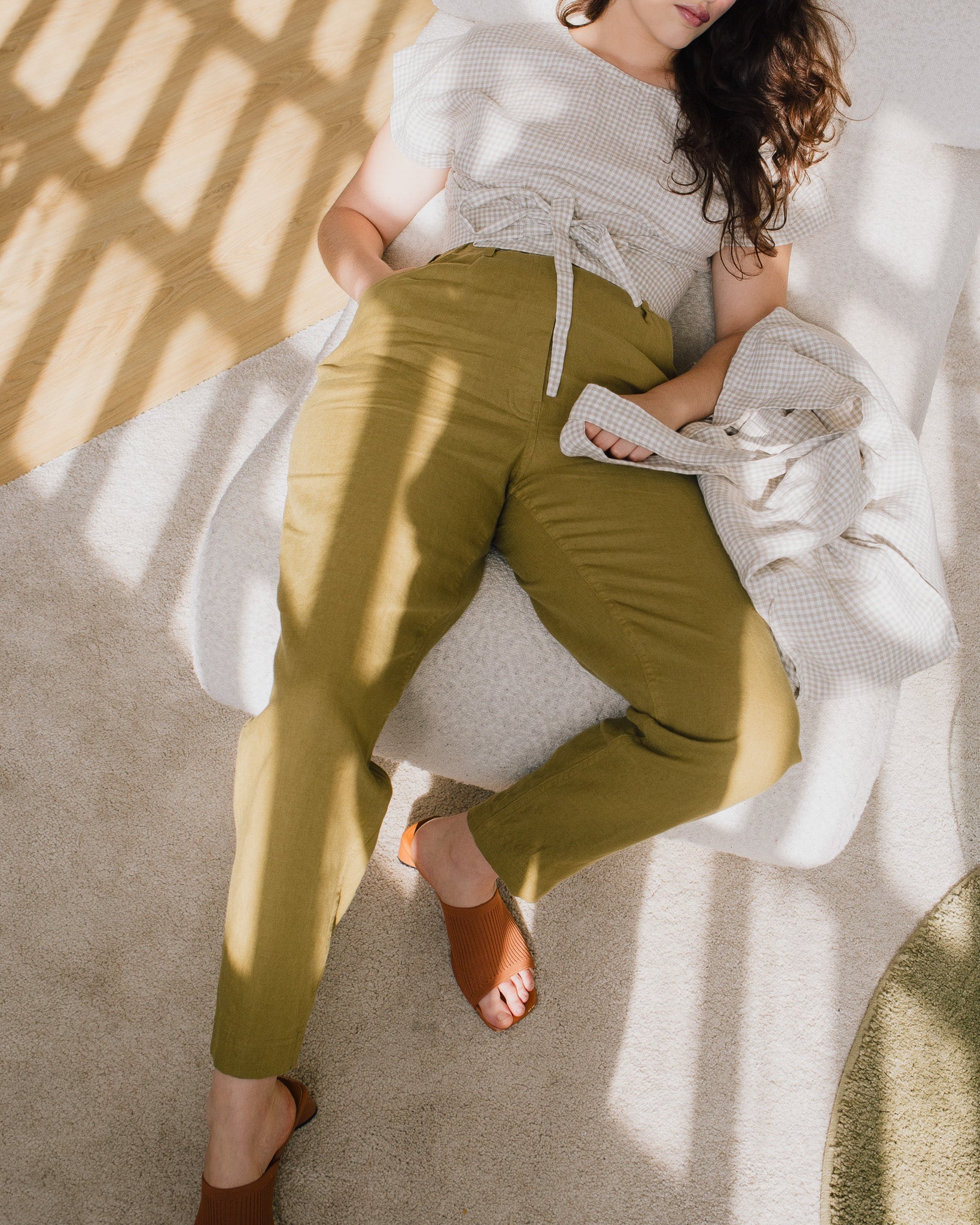 DOOLIN high-waisted linen pants - notperfectlinen