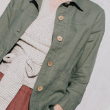 HELSINKI button down linen jacket